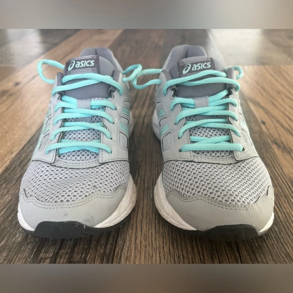 Asics‎ Gel Contend 5 Running Shoes Womens Sz 8.5 Gray Everyday Comfort Amplifoam